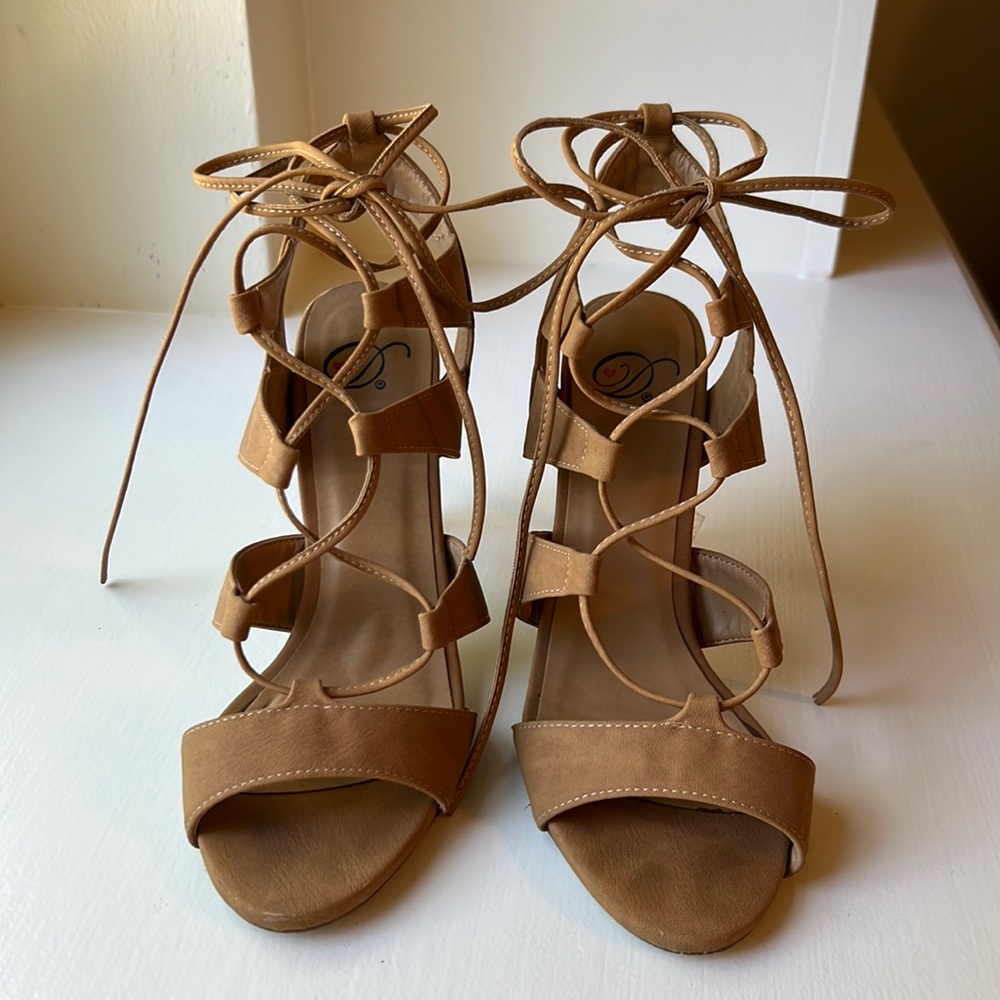 Ankle wrap heels